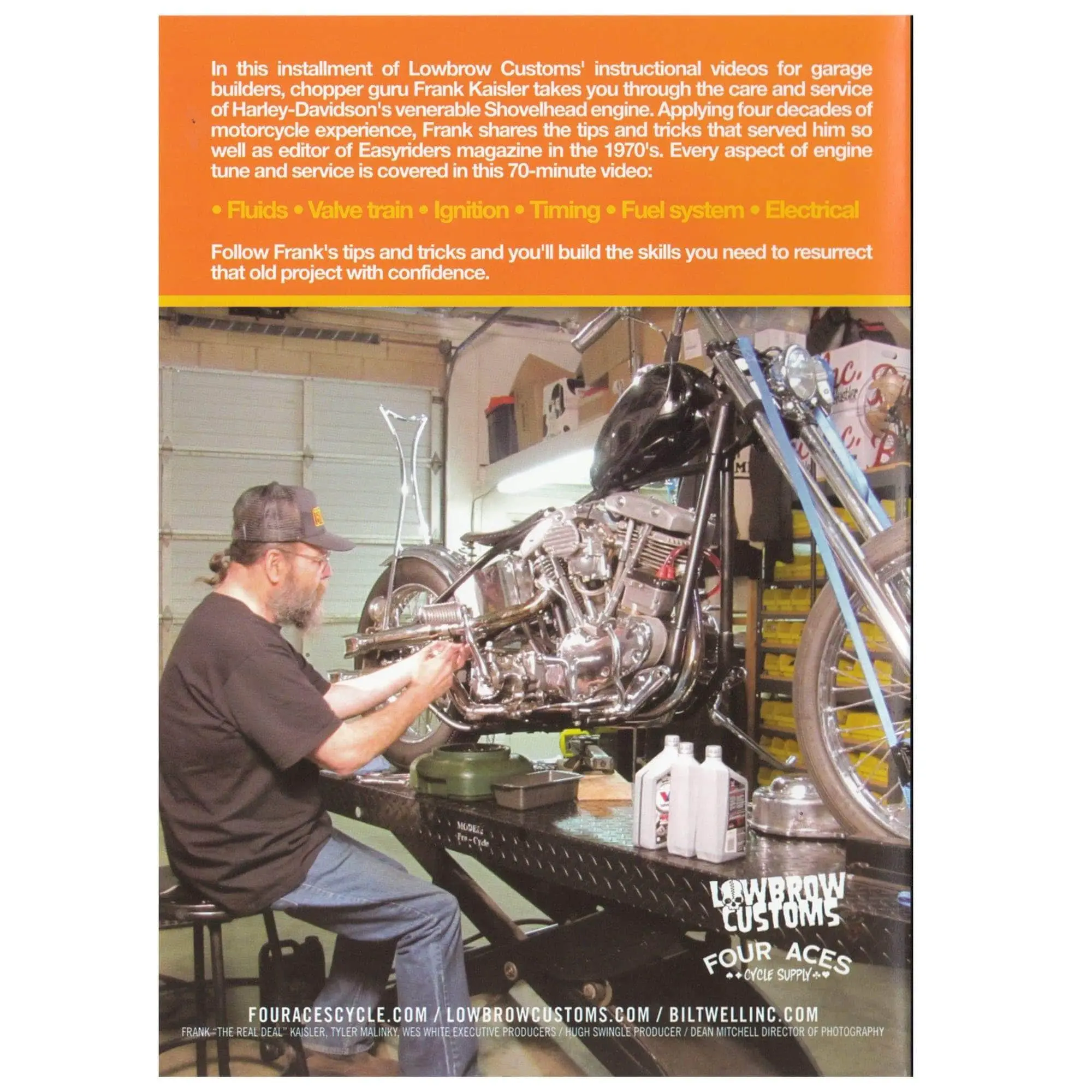 Lowbrow Customs Harley-Davidson Shovelhead Tune & Service Video Workshop Manual DVD With Frank Kaisler - Image 2