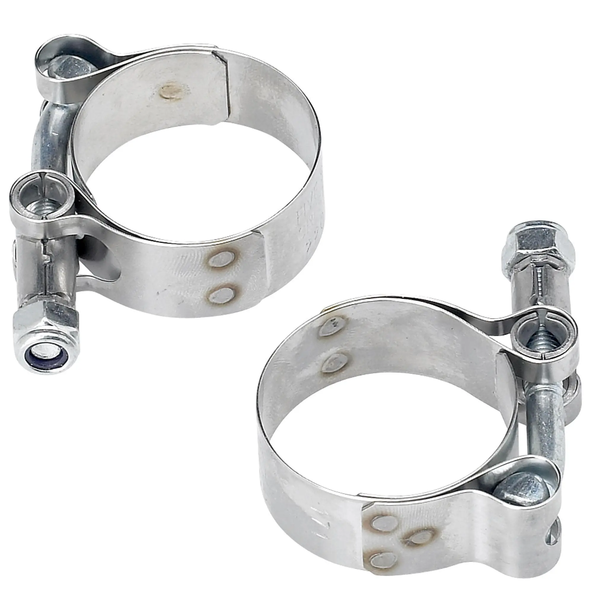 Cycle Standard Stainless Steel Exhaust Clamps 1-1/2 Inch - Made In The USA