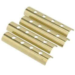 Old-Stf Cycle Pushrod Cover Keeper Set - Drilled Brass - Big Twin Evo Shovelheads & Knuckles