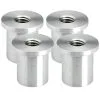 Lowbrow Customs Tophat Blind Threaded Aluminum Bung 3/8-16 Thread - 4 Pack