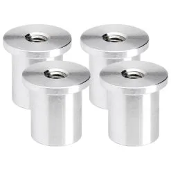 Lowbrow Customs Tophat Blind Threaded Aluminum Bung 5/16-18 Thread - 4 Pack