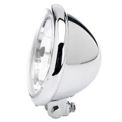 Cycle Standard 5-3/4 Inch Diameter Diamond Chrome Halogen Headlight - Clear Lens