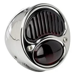 No School Choppers 1928 - 1932 Ford Duolamp - Original Red Lens - Model A Stainless Steel Tail Light
