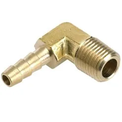 Cycle Standard 1/4 Inch Hose Barb 90 Elbow X 1/4 Inch NPT - Brass