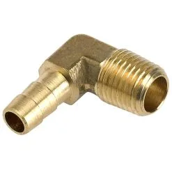 Cycle Standard 5/16 Inch Hose Barb 90 Elbow X 1/4 Inch NPT - Brass