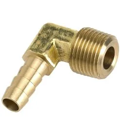 Cycle Standard 5/16 Inch Hose Barb 90 Elbow X 3/8 Inch NPT - Brass