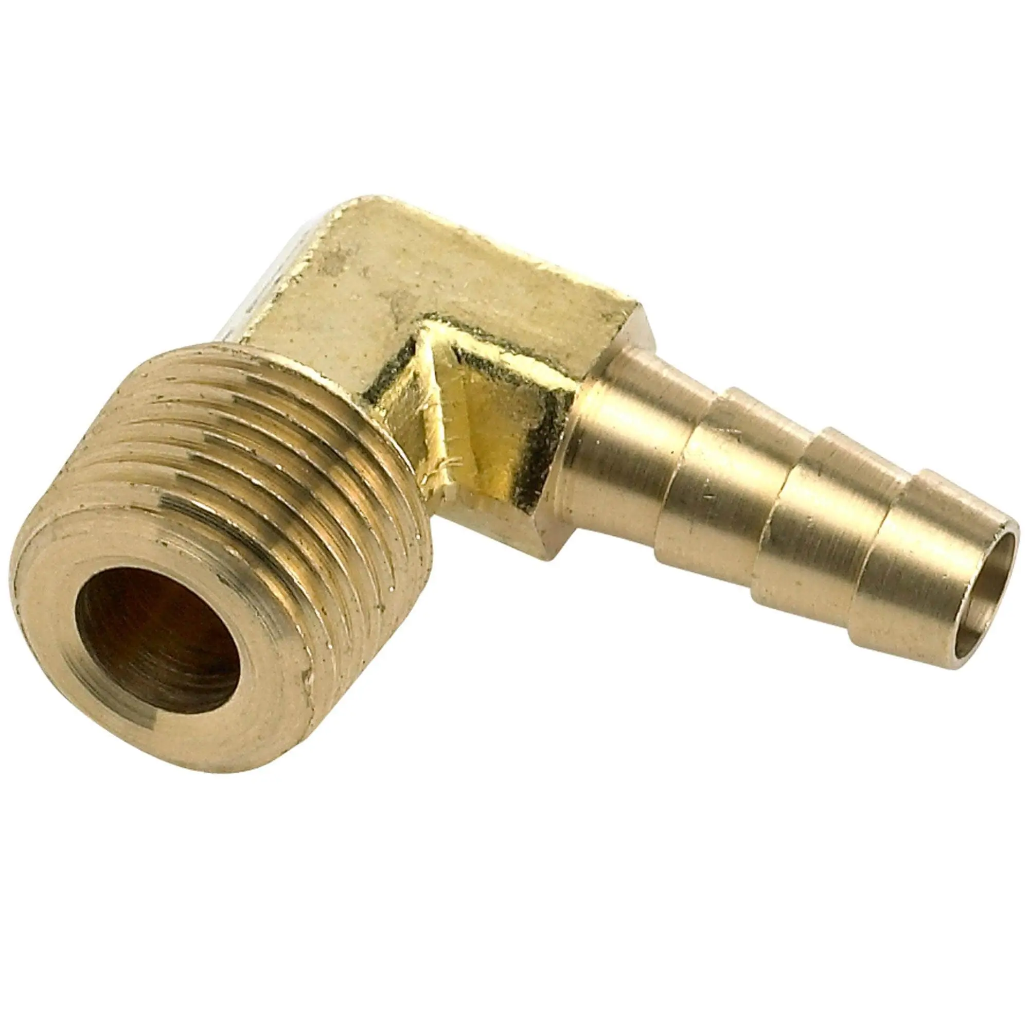 Cycle Standard 5/16 Inch Hose Barb 90 Elbow X 3/8 Inch NPT - Brass - Image 2