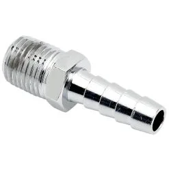 Cycle Standard 5/16 Inch Hose Barb X 1/4 Inch NPT - Chrome