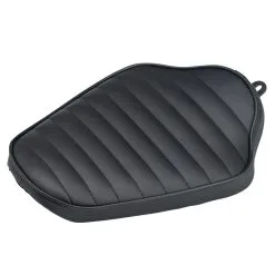 Sully's Customs Sporty Solo - Black Horizontal Pleated - 1982-2003 Harley-Davidson Sportsters