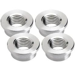 Lowbrow Customs Petcock Bung 1/4 Inch NPT Aluminum Weld-In - 4-pack