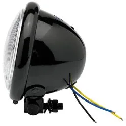 Cycle Standard 4-1/2 Inch Diameter Black Early Model Headlight