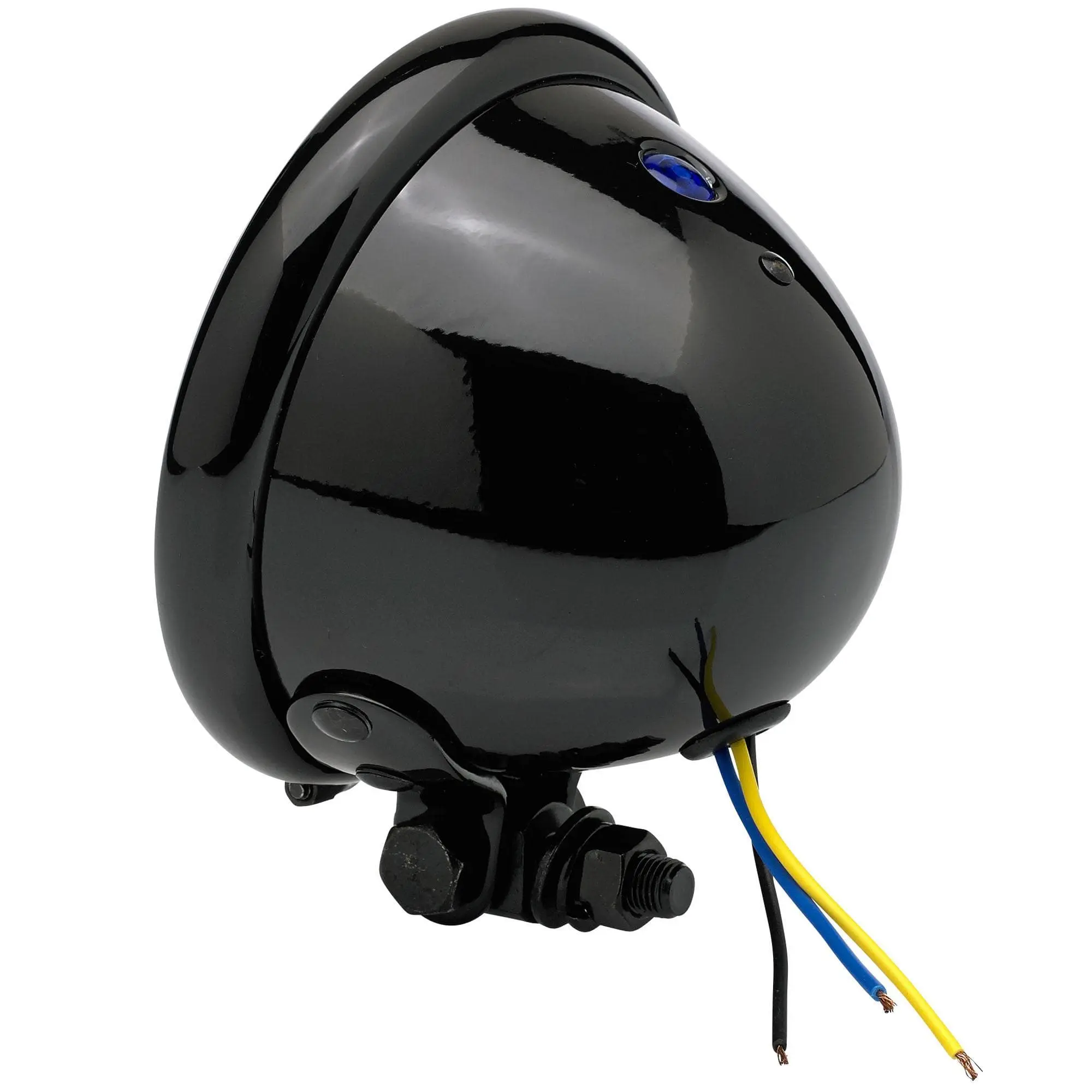 Cycle Standard 4-1/2 Inch Diameter Black Early Model Headlight - Image 3