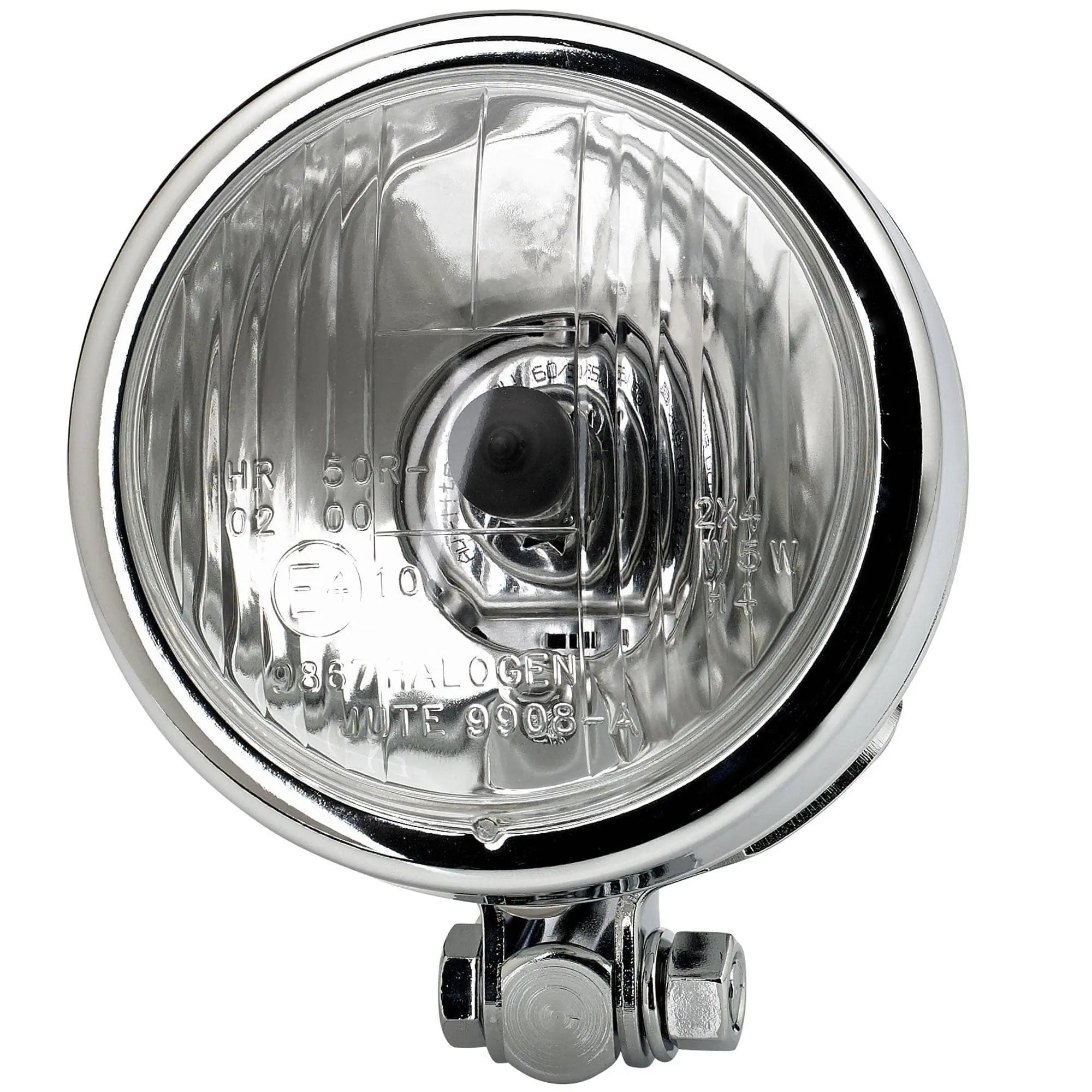 Cycle Standard 3-1/2 Inch Diameter Chrome Bottom Mount Headlight - Image 3