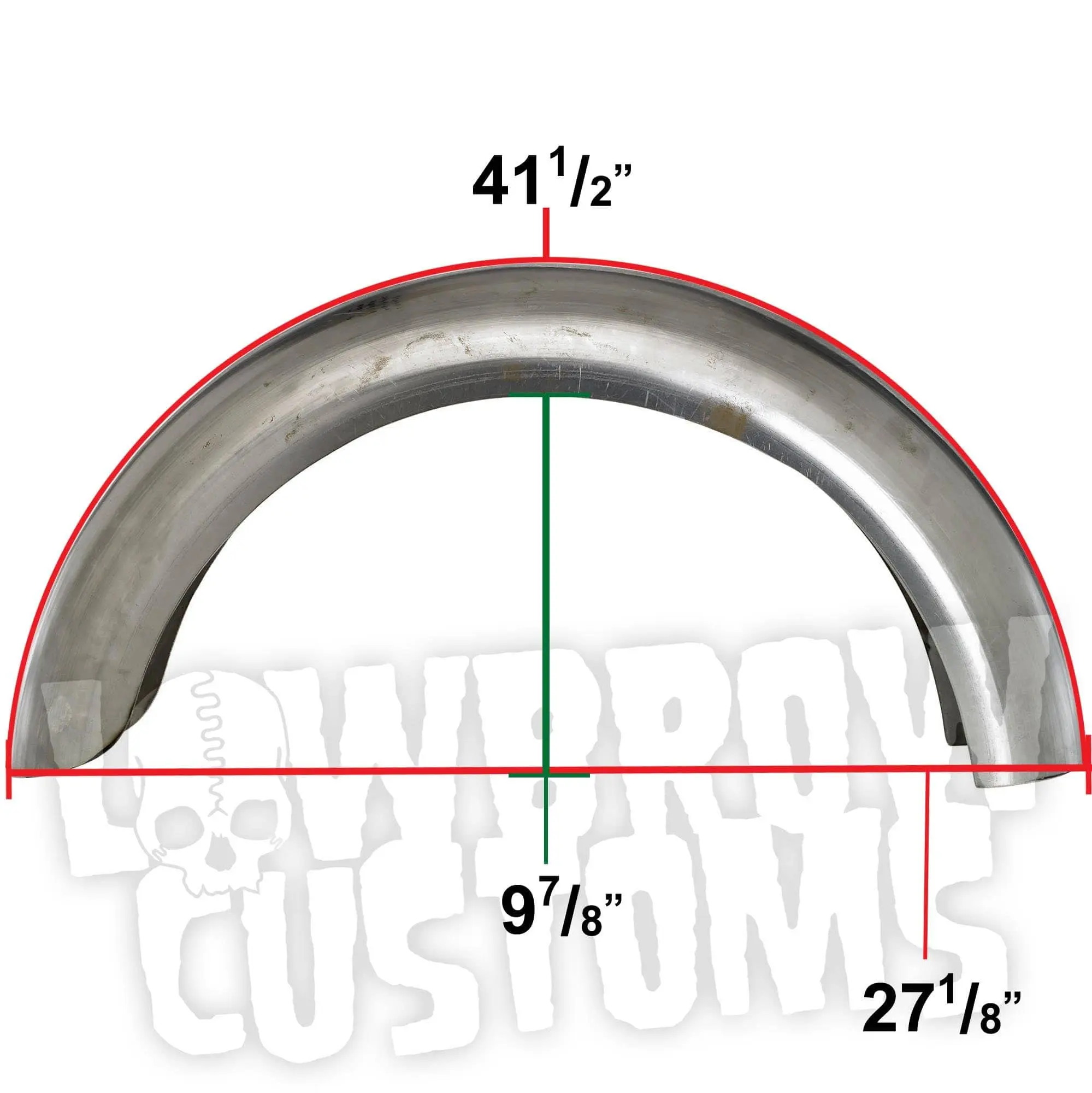 Led Sled Customs 7 Inch Contour Fender For 16 Inch Stock Style Dunlop Tires - Image 5