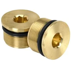 Lowbrow Customs 39mm Low Profile Fork Caps - Brass