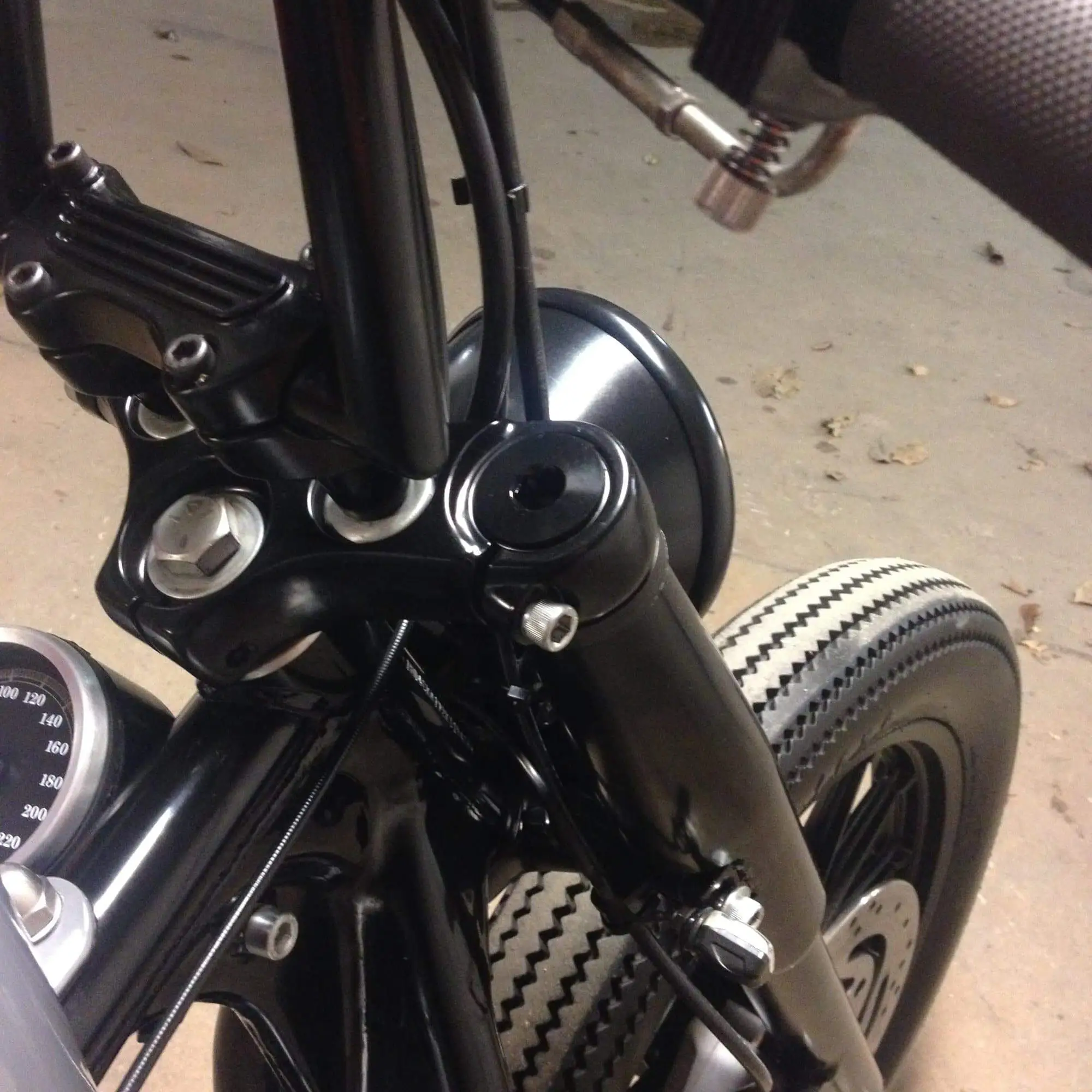 Lowbrow Customs 39mm Low Profile Fork Caps - Brass - Image 5