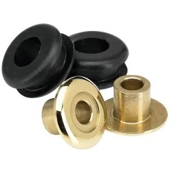 Lowbrow Customs Set Of 2 Brass Tophats And Rubber Grommets