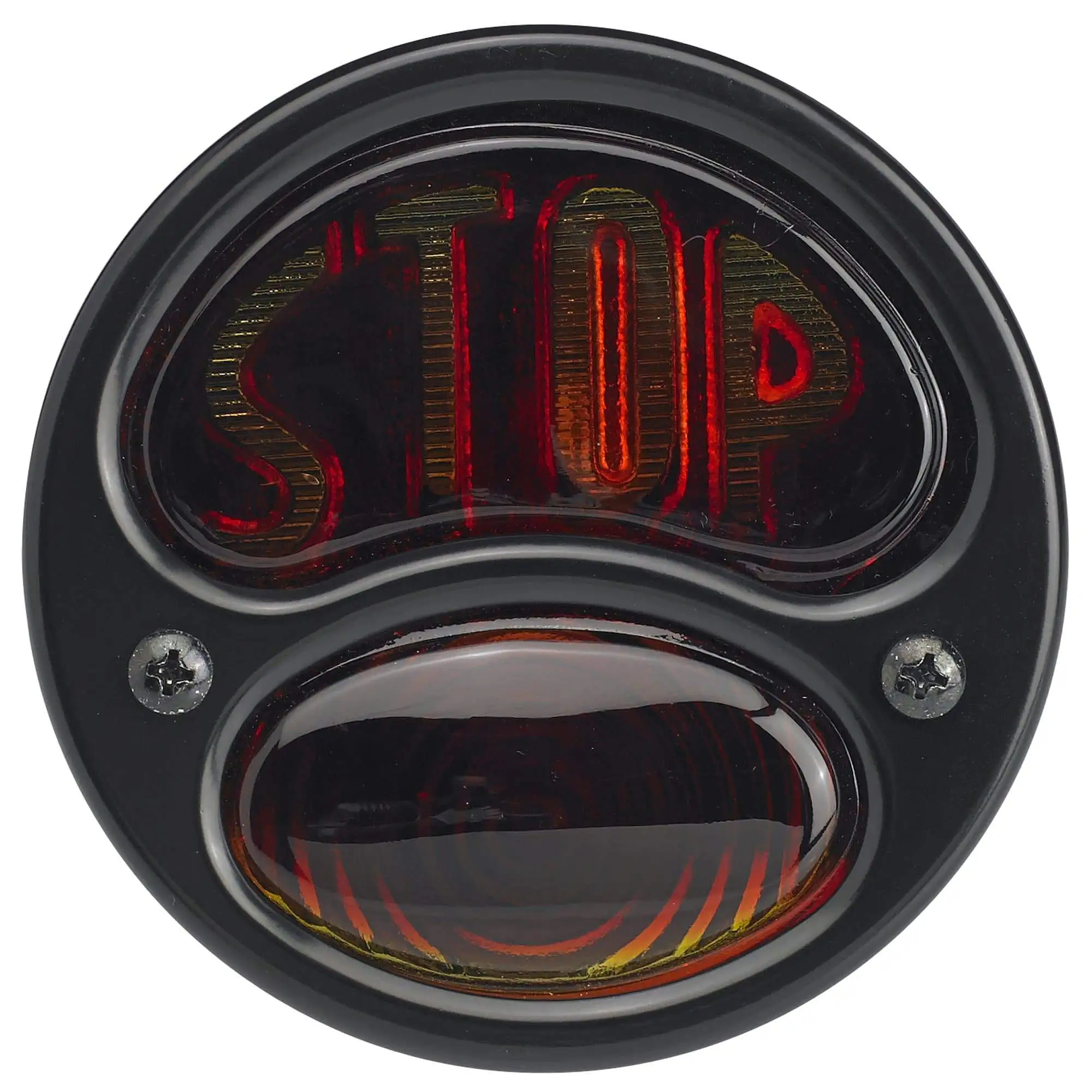 No School Choppers 1928 - 1932 Black Out Ford Duolamp -Stop Lens- Model A Stainless Steel Tail Light - Image 2