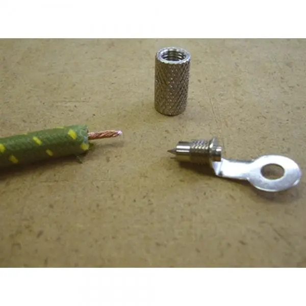 Lowbrow Customs Brass Nuts & Nickel-Plated Ring Terminals For Spark Plug Wires - Image 3