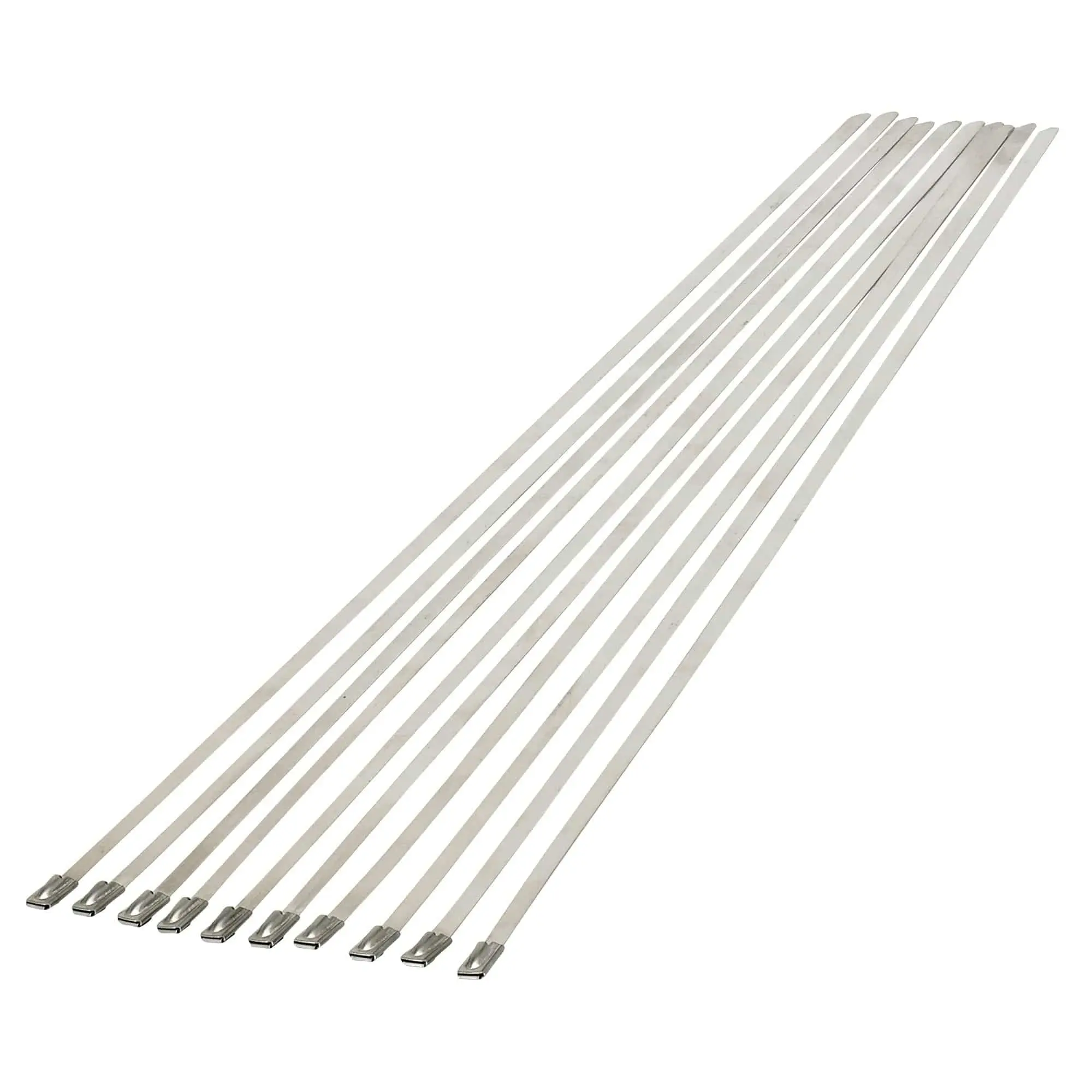 Cycle Standard 14 Inch Stainless Steel Exhaust Zip Ties - 10 Pack - For Exhaust Header Wrap