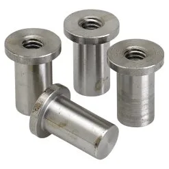 Lowbrow Customs Slim Tophat Blind Threaded Steel Bung 5/16-18 Thread - 4 Pack