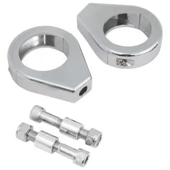 Cycle Standard Turn Signal Fork Clamps For 39mm Fork Tubes - Chrome