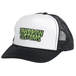 Trucker Hat With Embroidered Lowbrow Customs Logo Patch