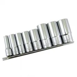 British Standard Whitworth 8 Pc 12-pt Deep Well Socket Set Koken 3/8" Drive