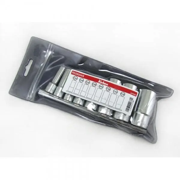 British Standard Whitworth 8 Pc 12-pt Deep Well Socket Set Koken 3/8" Drive - Image 3