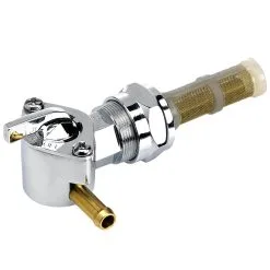 Cycle Standard 22mm Petcock Harley-Davidson Style - Chrome - Right Hand Outlet