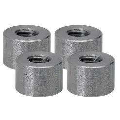 Lowbrow Customs Threaded Steel Bungs 1/2 Inch Long - 3/8-16 Thread - 4 Pack