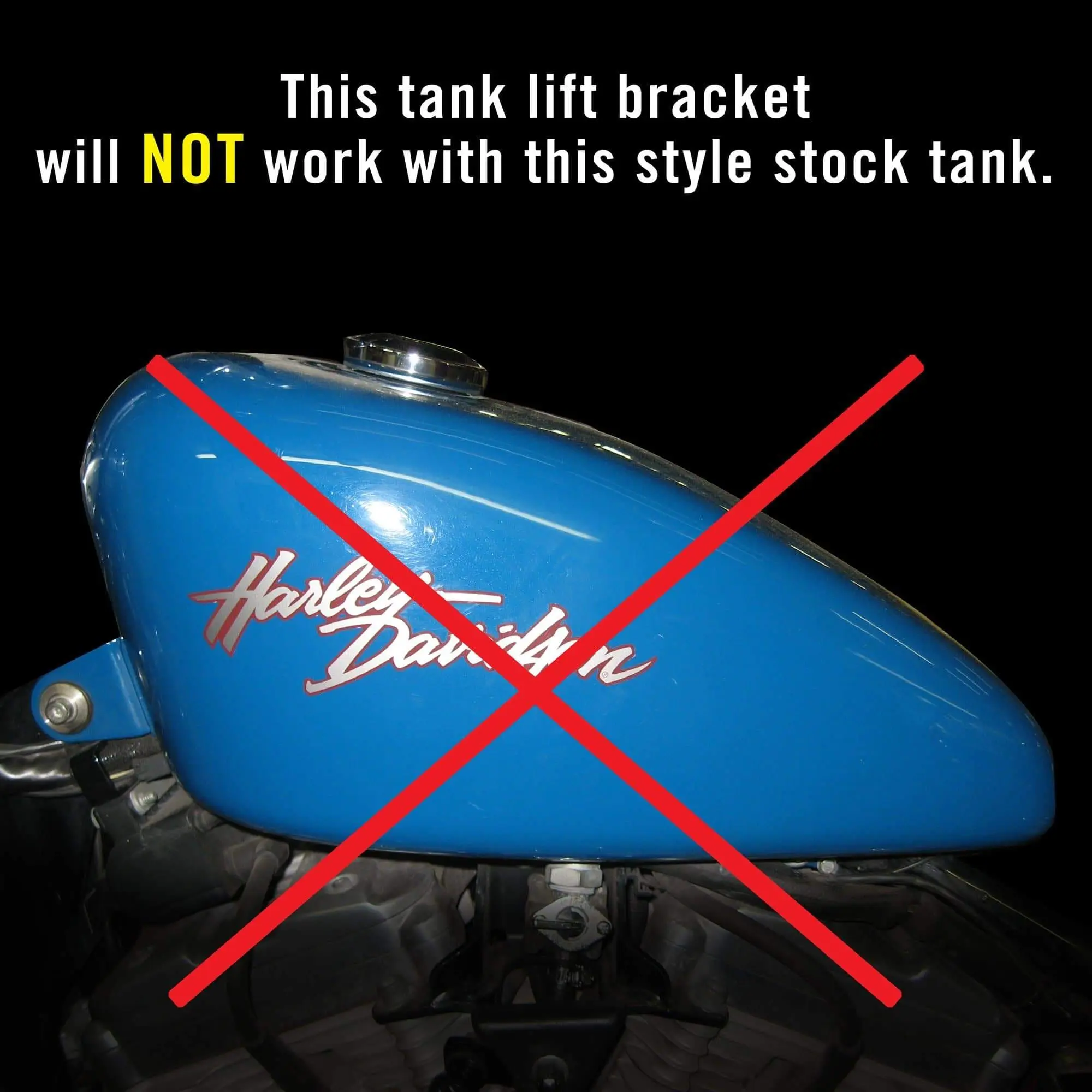 Gasbox 1986 - 2003 Sportster Frisco Style Gas Tank Lift Kit - Image 5