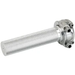 Biltwell Dual Cable Cast Whiskey Throttle - Polished Aluminum - 1 Inch